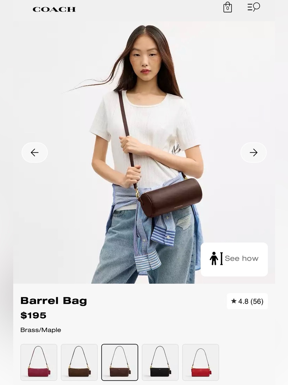COACH BARREL BAG IN MAPLE – BRAND NEW WITH TAGS ✨ - Picture 7 of 7